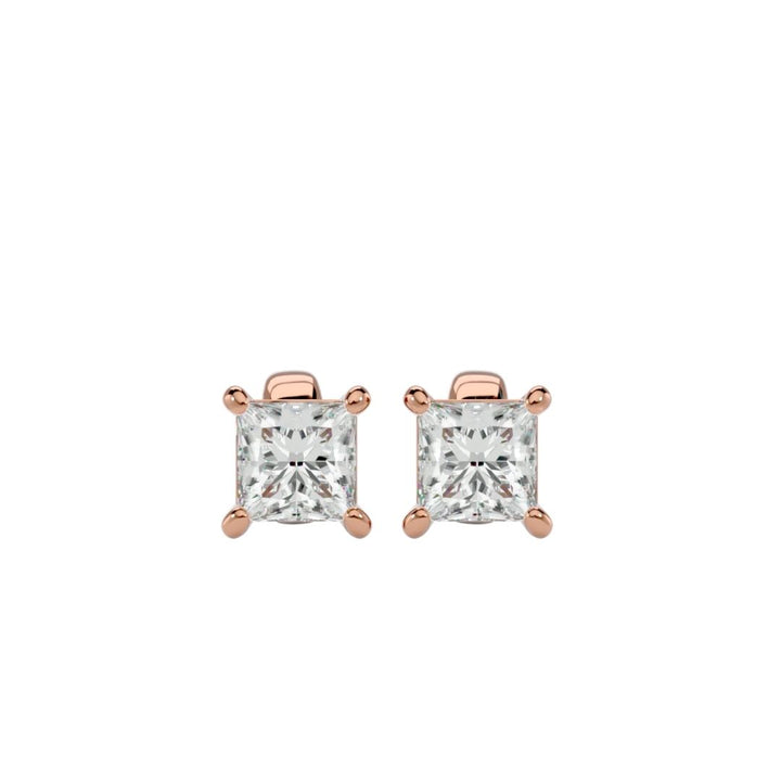 Noel 1.00ct Princess Lab Diamond Solitaire Stud Earrings
